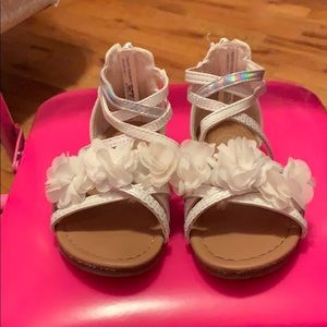 Kids white sandals